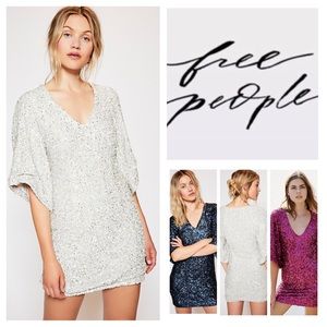 🆕Free People Sequin Party Girl Mini Dress.  NWOT.